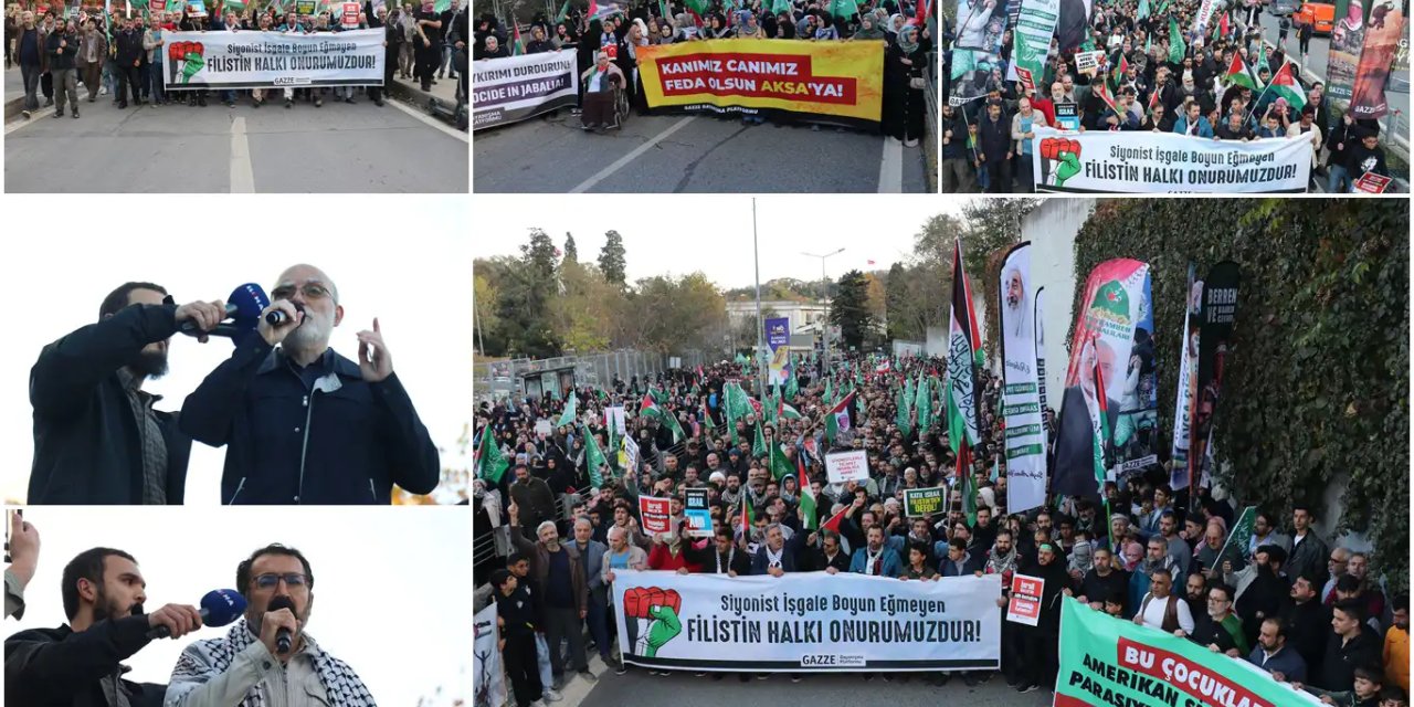 İstanbul'da ABD protestosu: Yöneticiler halkın taleplerine kulak vererek harekete geçmeli