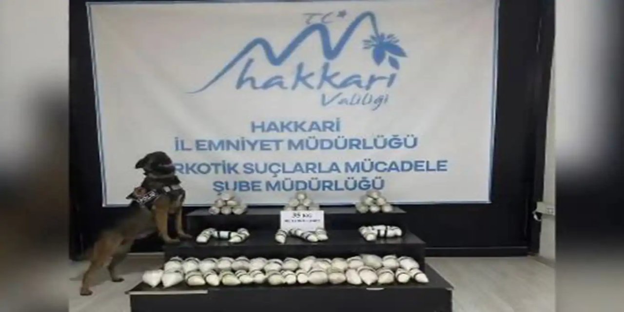 Hakkari'de 35 kilogram metamfetamin ele geçirildi