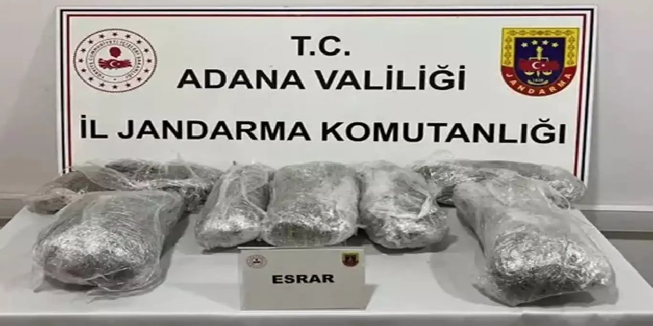 Adana'da bir otomobilde esrar ele geçirildi: 2 tutuklama