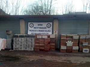 Yarım Milyonluk kaçak sigara yakalandı