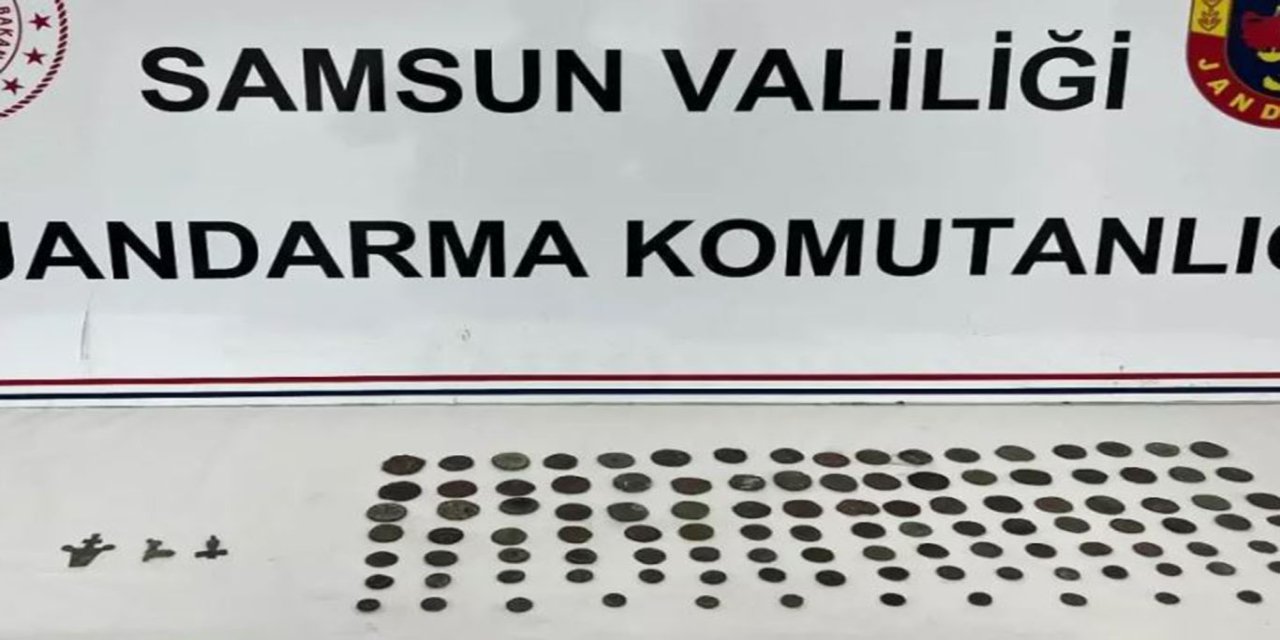 Samsun'da tarihi sikkeler ele geçirildi