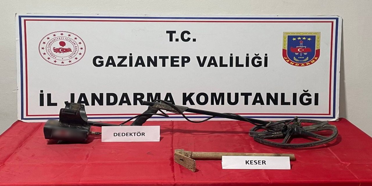 Gaziantep'te kaçak kazı yapan şahıs yakalandı