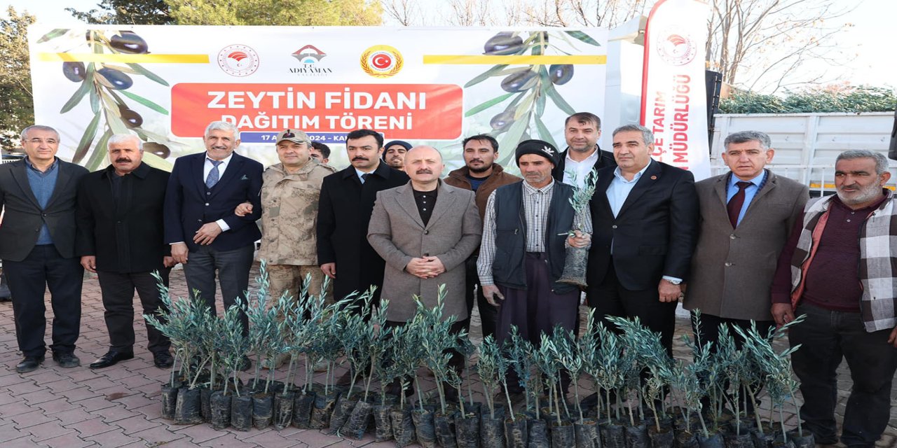 Adıyaman'da çiftçilere zeytin fidesi dağıtıldı