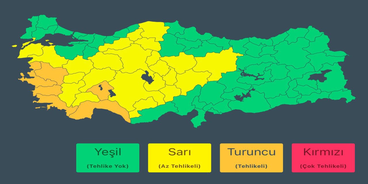 İçişleri Bakanlığı'ndan 6 ilde aşırı yağışlar için "turuncu uyarı"