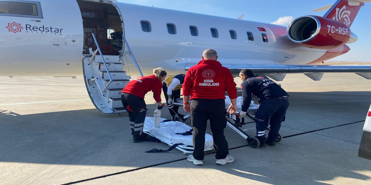 Şanlıurfa'da 2 yaşındaki çocuk uçak ambulansla Ankara'ya sevk edildi