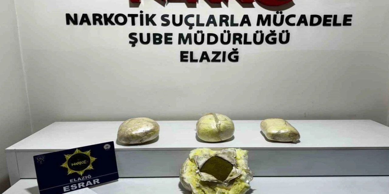 Elazığ'da 7 kilogram esrar ele geçirildi: 1 gözaltı