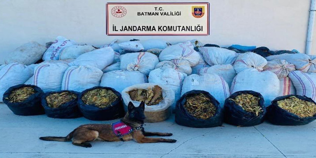 Batman'da 3 ton 640 kilo kurutulmuş tütün ele geçirildi