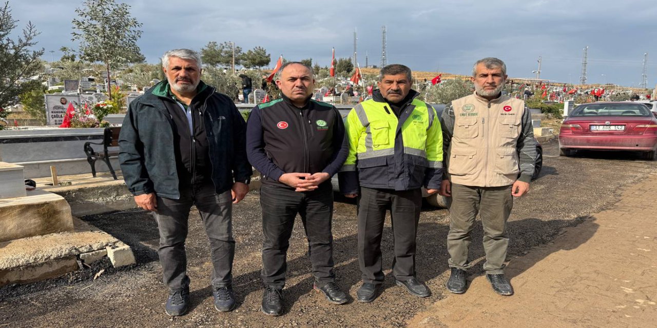 Umut Kervanı heyetinden Deprem Şehitleri Mezarlığı’na ziyaret