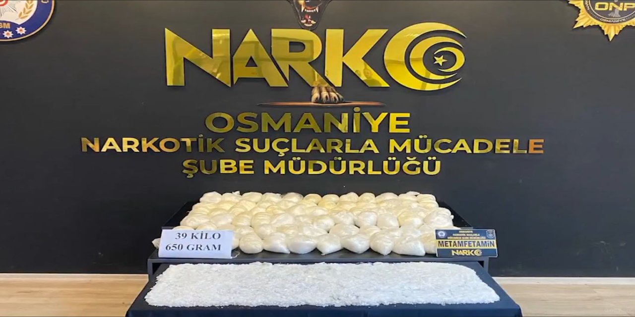 Osmaniye'de 39 kilo metamfetamin ele geçirildi