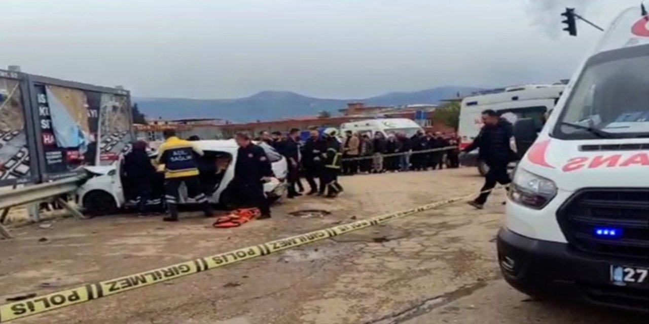 Gaziantep'te meydana gelen kazada 2 kişi hayatını kaybetti