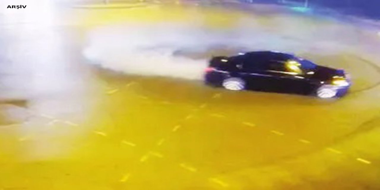 Akaryakıt istasyonunda drift atan sürücüye ceza yağdı