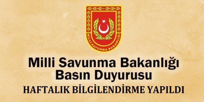 MSB Duyurdu: Tüneller imha edildi