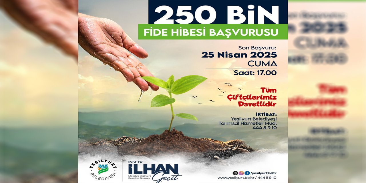 Yeşilyurt Belediyesi'nden zirai dondan etkilenen çiftçilere ücretsiz sebze fidesi desteği