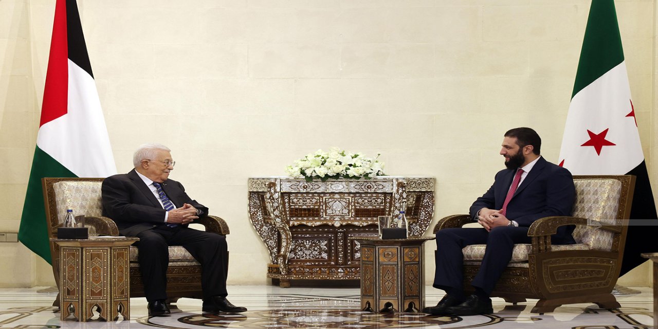 Suriye Cumhurbaşkanı Şara ile Mahmud Abbas Şam'da görüştü