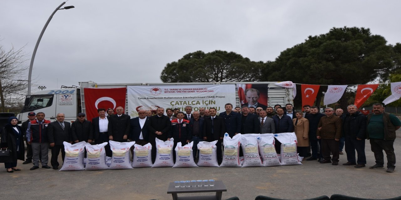 "Çatalca İçin Çeltik" projesi kapsamında tohum dağıtım yapıldı