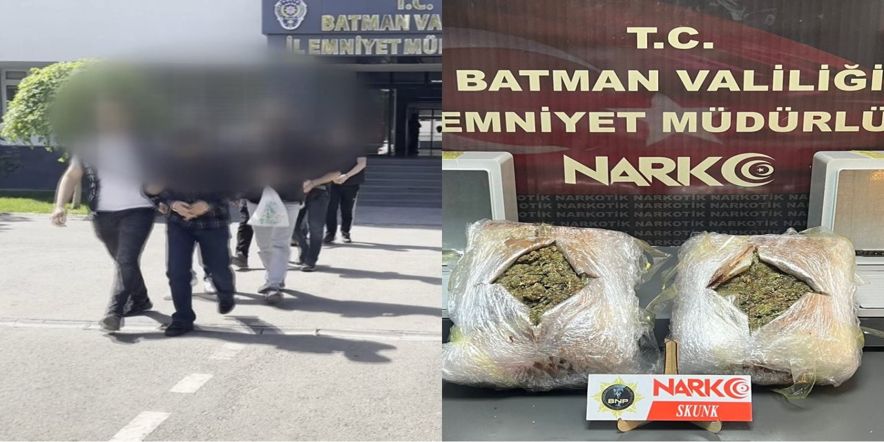 Batman'da kargo yoluyla uyuşturucu sevkiyatı yapan 4 şüpheli tutuklandı
