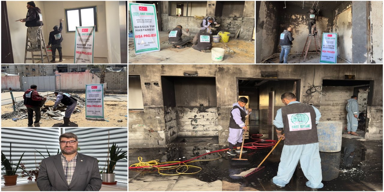 Umut Kervanı Gazze'de diyaliz merkezi onarımına başladı