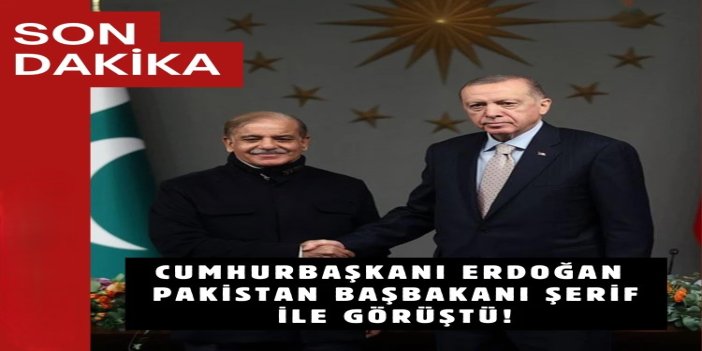 Cumhurbaşkanı Erdoğan, Pakistan Başbakanı Şerif ile görüştü