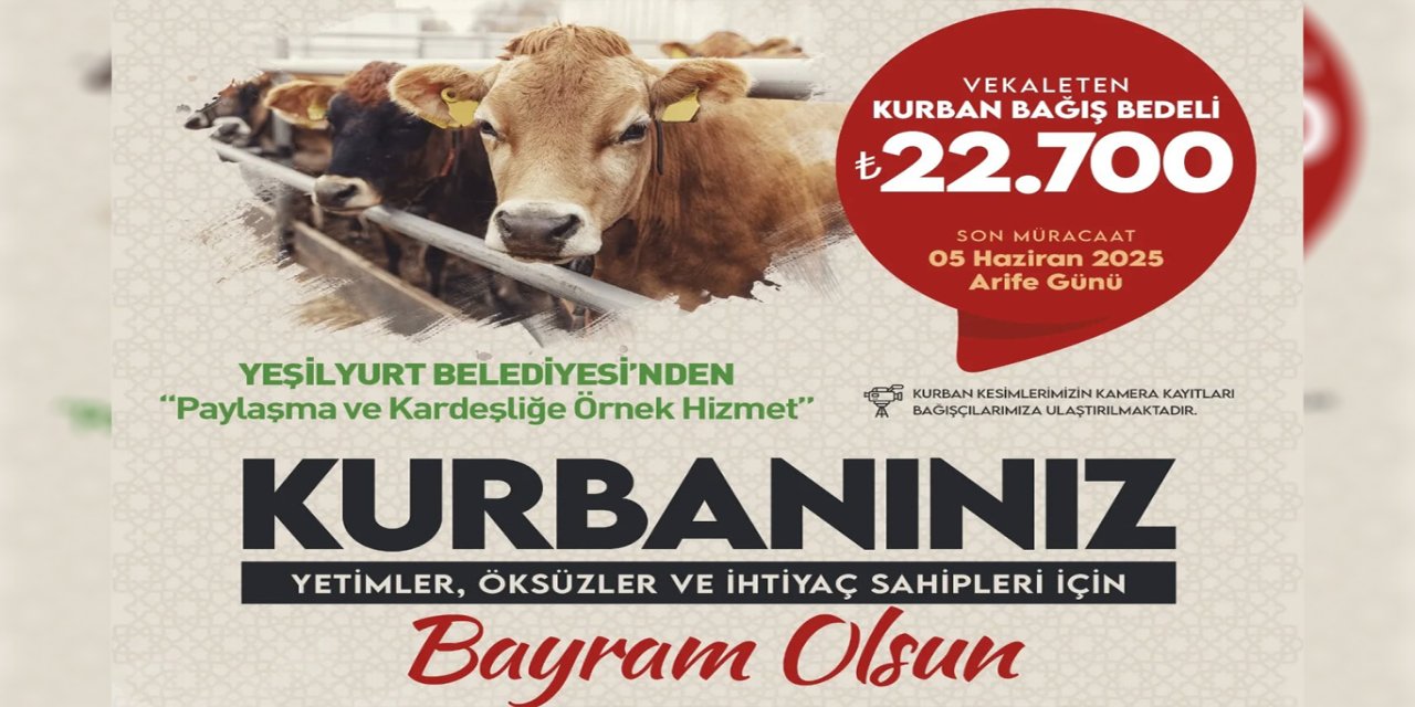 Yeşilyurt Belediyesi ihtiyaç sahipleri için "kurban bağış" hizmeti başlattı