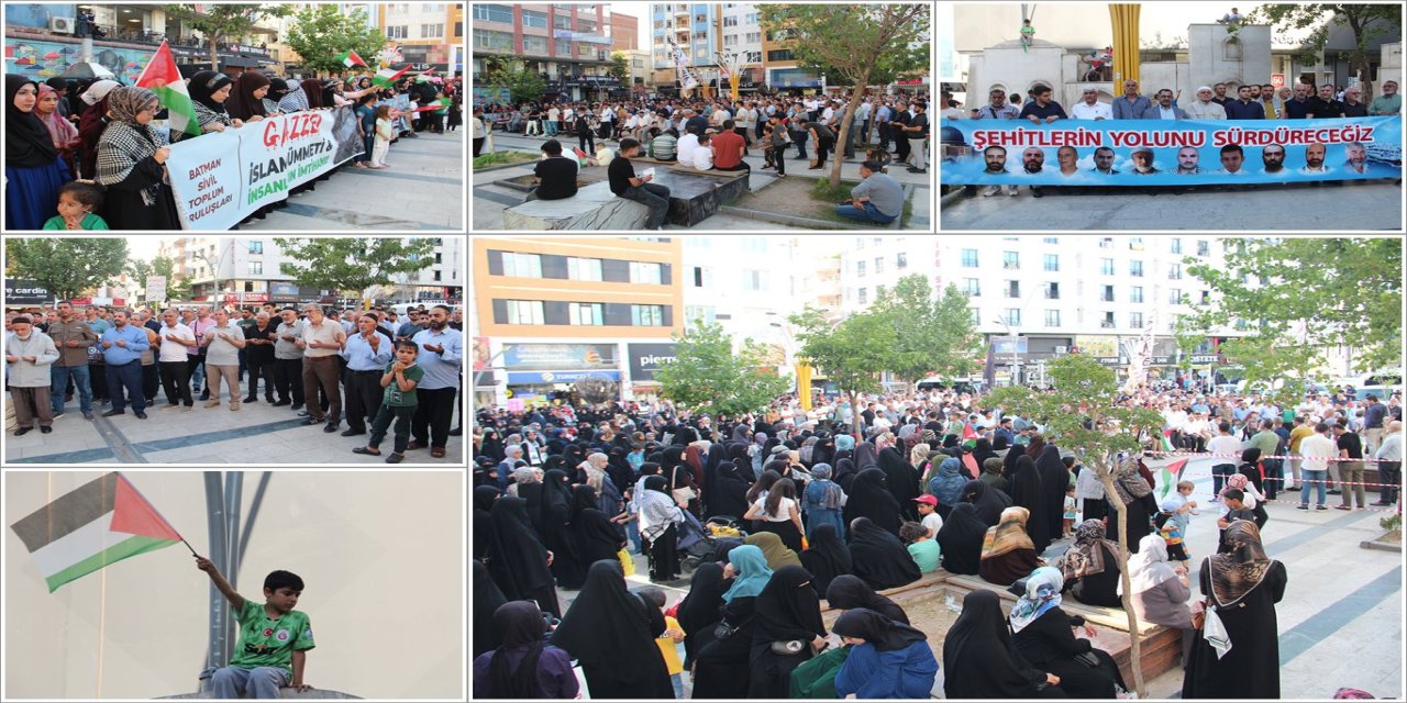 Batmanlılar Mavi Marmara Şehitleri'ni andı, siyonist rejime sert tepki gösterdi