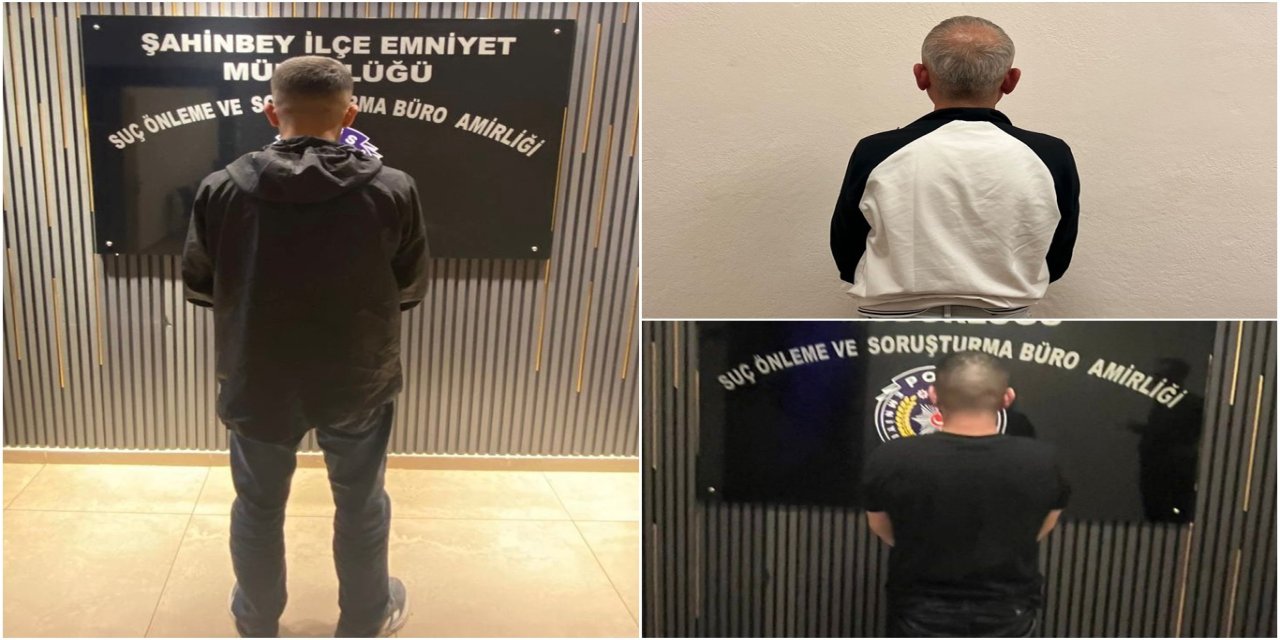 Gaziantep'te çeşitli suçlardan aranan 3 kişi gözaltına alındı