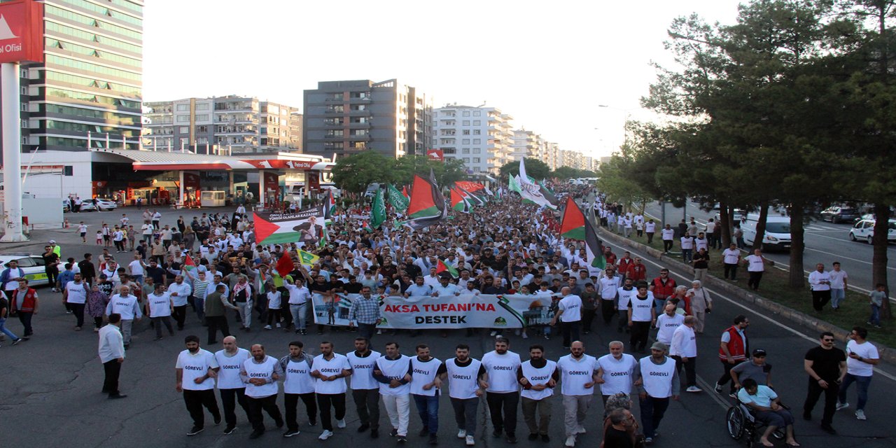 Diyarbakır'da "Küresel Gazze Yürüyüşü" düzenlendi