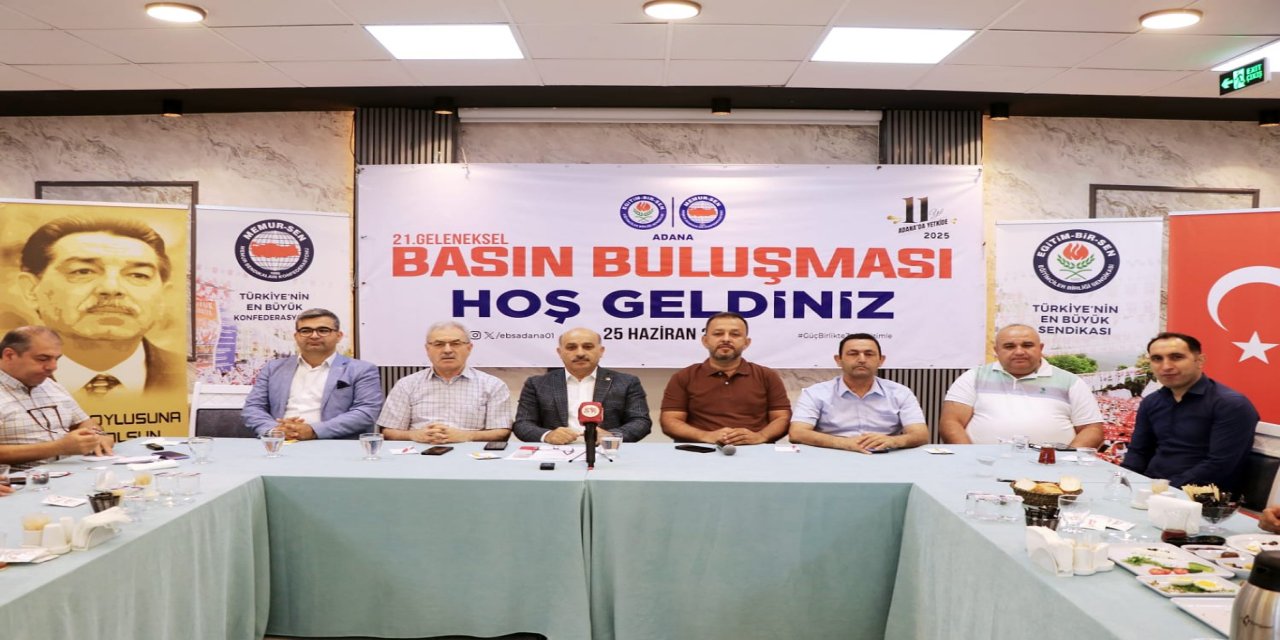 Eğitim- Bir- Sen Adana Şubesi 21'inci geleneksel Basın buluşmasını gerçekleştirdi