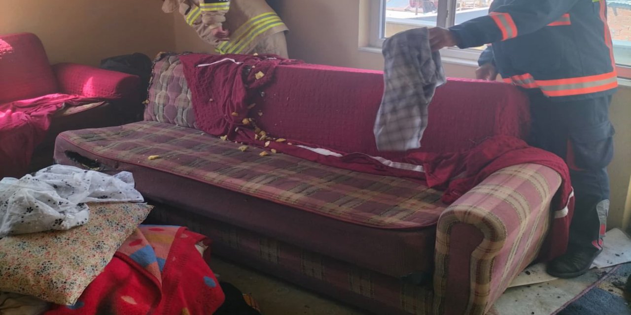 Adıyaman'da maddi hasarlı ev yangını meydana geldi
