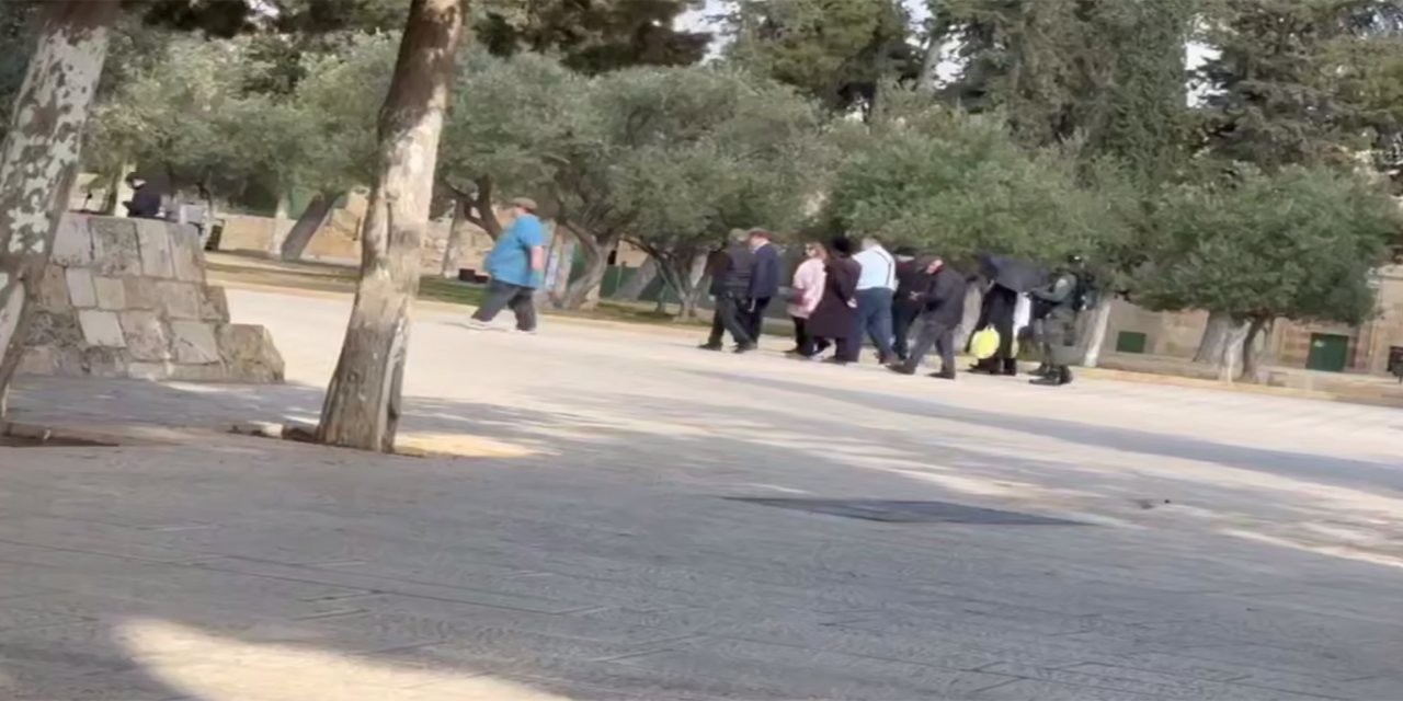 Siyonist Yahudiler Mescid-i Aksa'ya baskın düzenledi