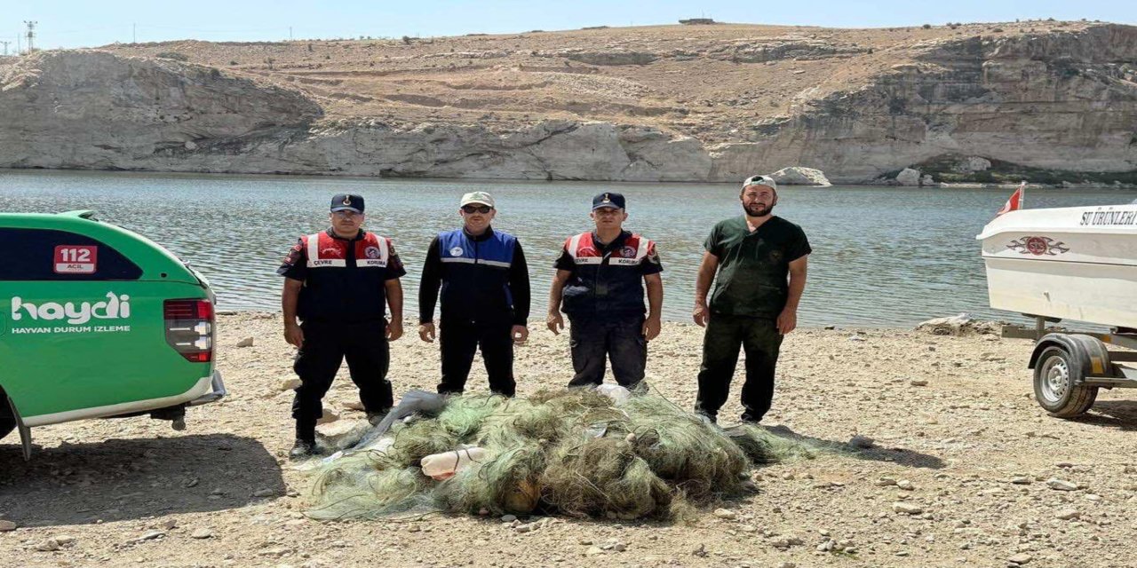 Batman'da 2 bin 900 metre uzunluğunda hayalet ağa el konuldu