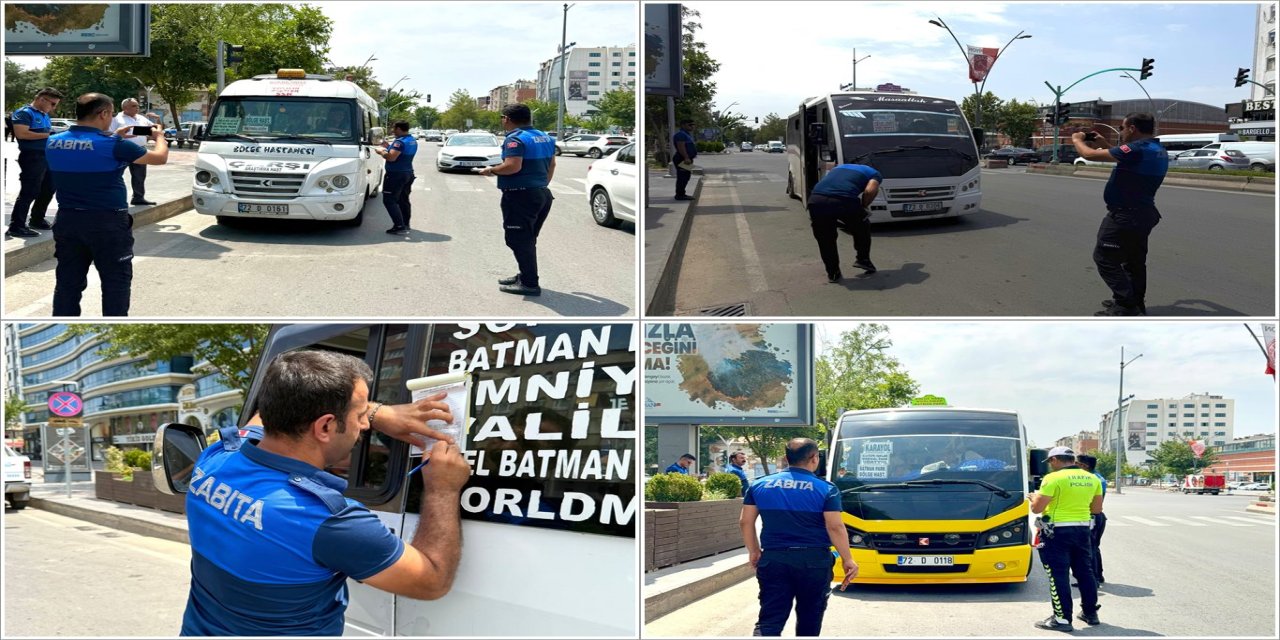 Batman'da 58 minibüse denetim: 53'üne ceza