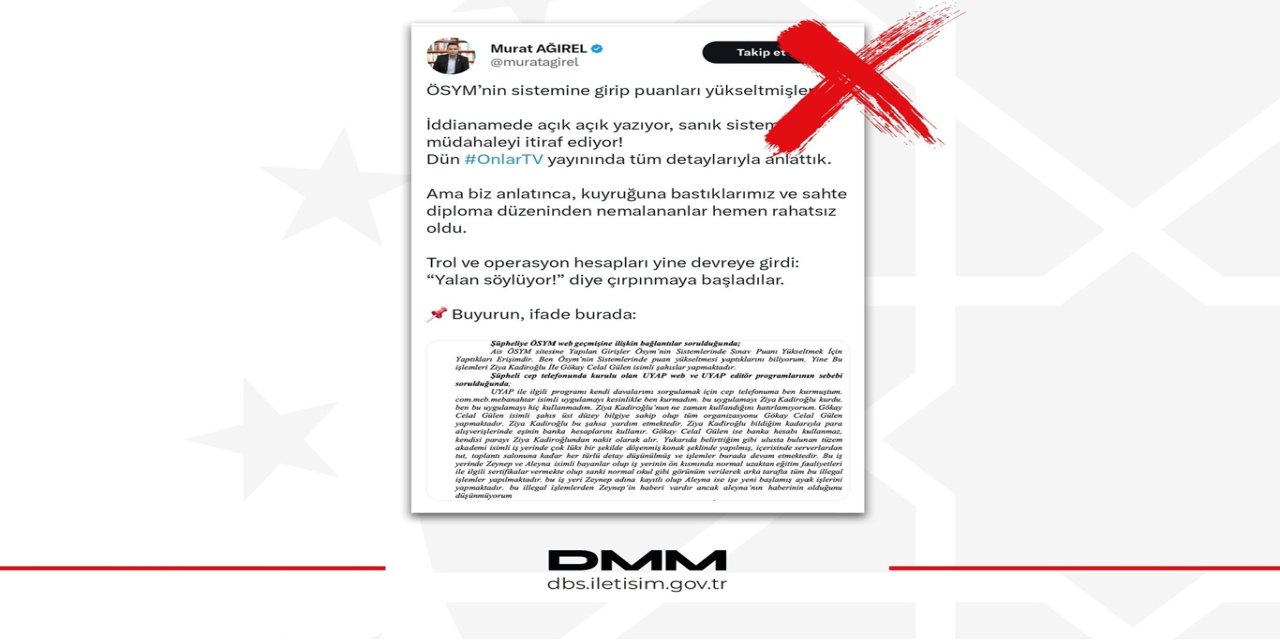 DMM, ÖSYM'de adayların puanlarının değiştirildiği iddialarını yalanladı