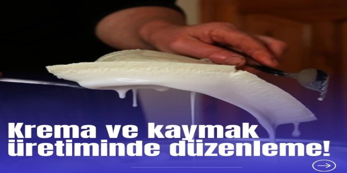 Krema ve kaymak üretimine yeni standartlar geldi