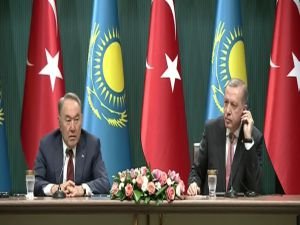 Erdoğan ve Nazarbayev ortak basın açıklaması yaptı