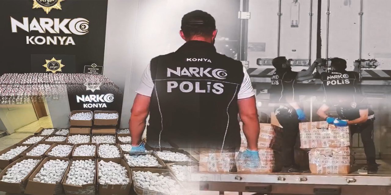 Konya'da uyuşturucu operasyonu: Yüz binlerce hap ele geçirildi