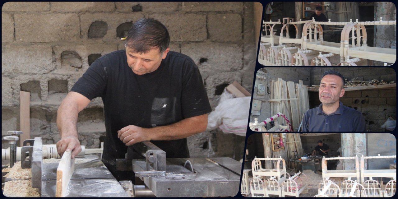 Cizre’de ahşap beşik geleneği son ustalarla yaşatılmaya devam ediliyor