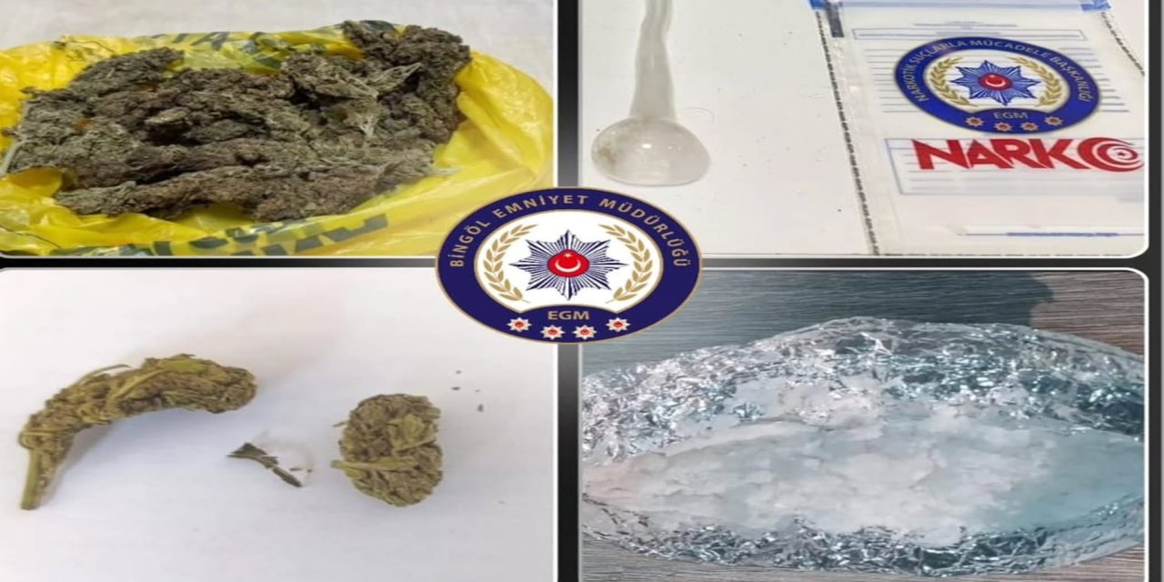 Bingöl’de narkotik ve asayiş operasyonu: 7 şüpheli yakalandı