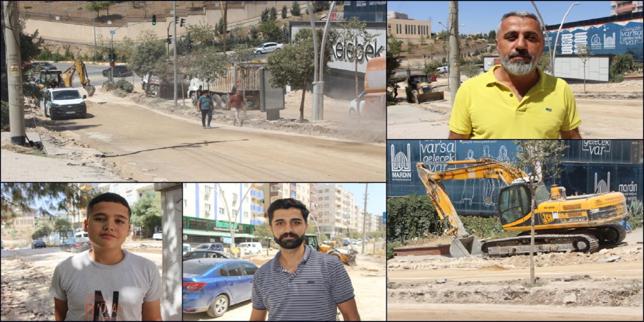 Mardin halkı, okul öncesi en işlek caddesindeki yol çalışmalarının bitmesini arzuluyor