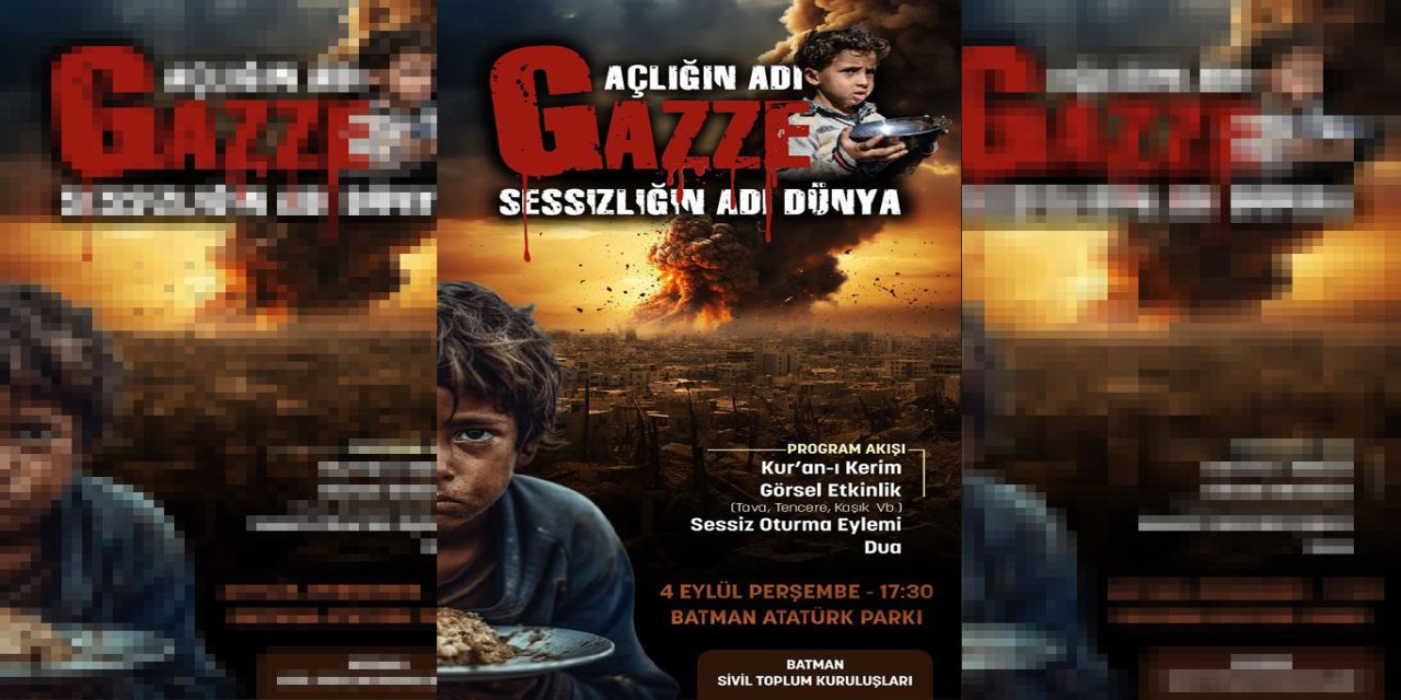 Batman'da Gazze için sessiz eylem!