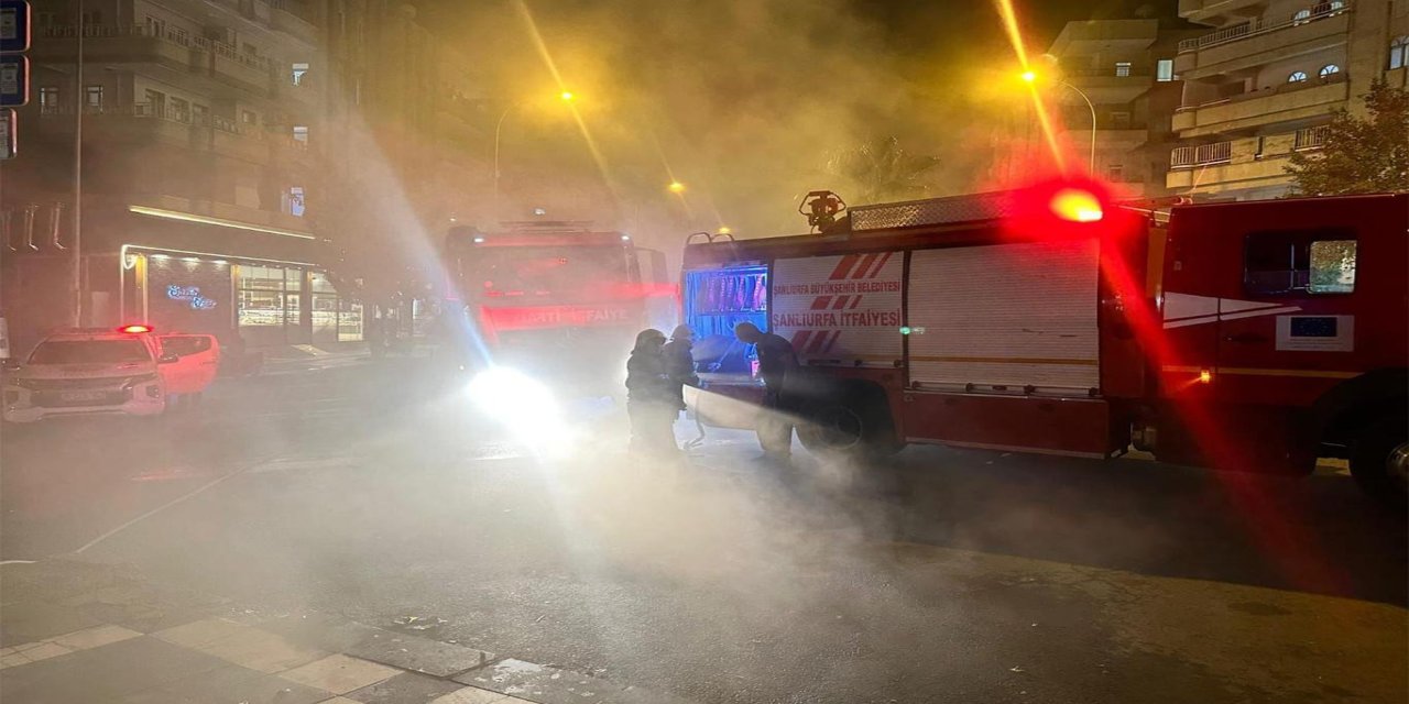 Şanlıurfa’da iş yeri yangını kısa sürede söndürüldü