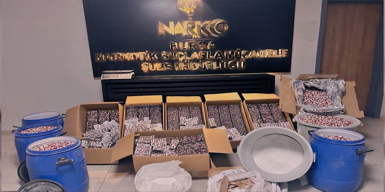 Bursa'da uyuşturucu operasyonu: 300 bin hap ele geçirildi