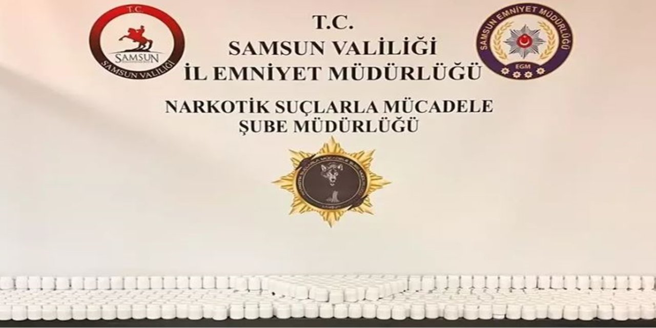 Samsun’da 68 bin sentetik ecza hapı ele geçirildi
