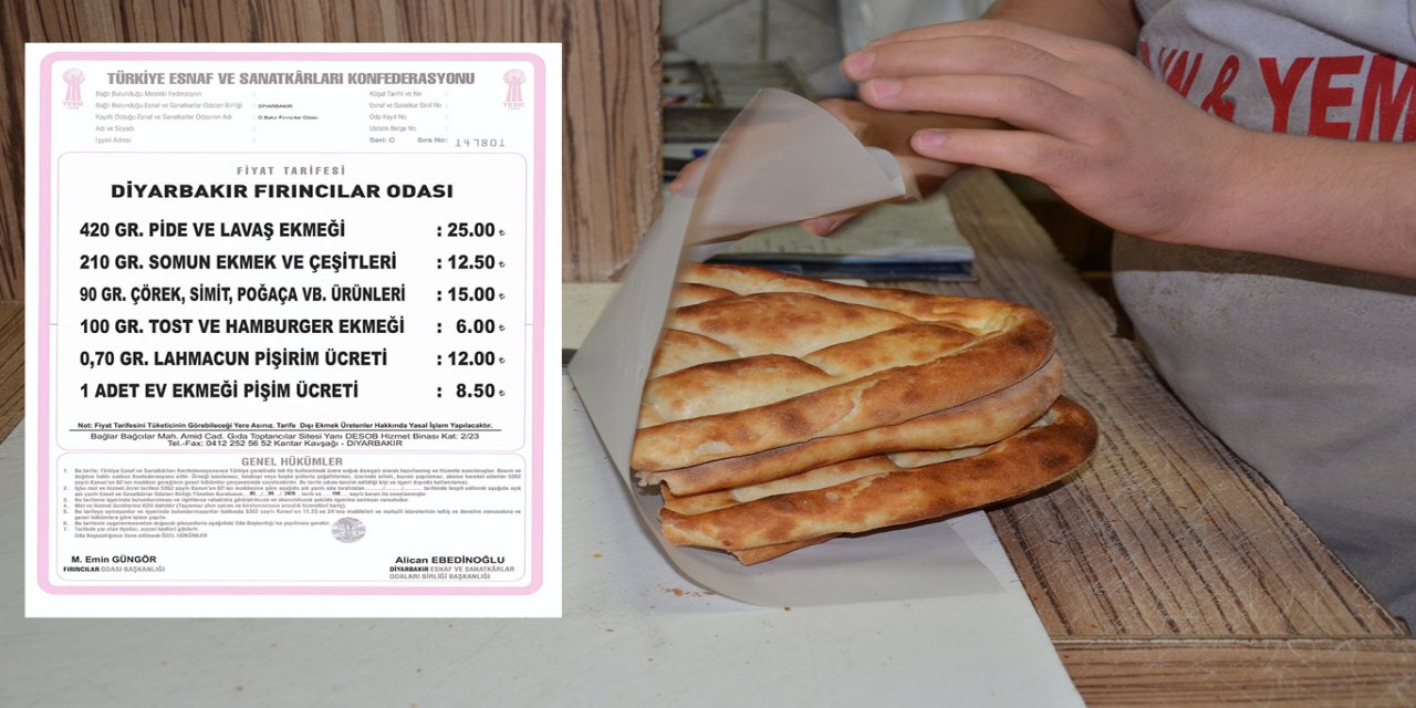 Diyarbakır'da ekmeğe yüzde 25 zam