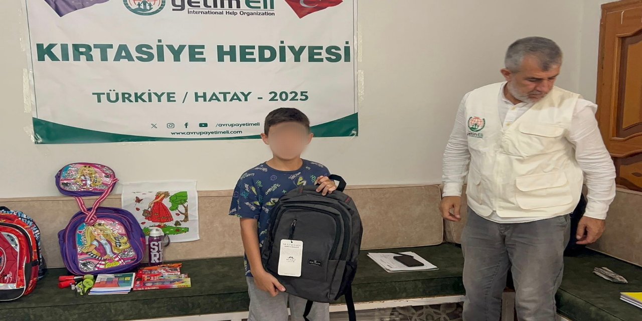 Avrupa Yetim Eli’nden deprem bölgesindeki öğrencilere kırtasiye desteği