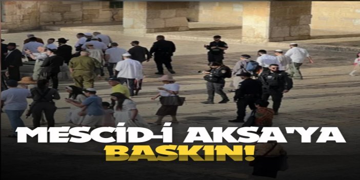 Yüzlerce siyonist yerleşimci, Mescid-i Aksa'ya baskın düzenledi