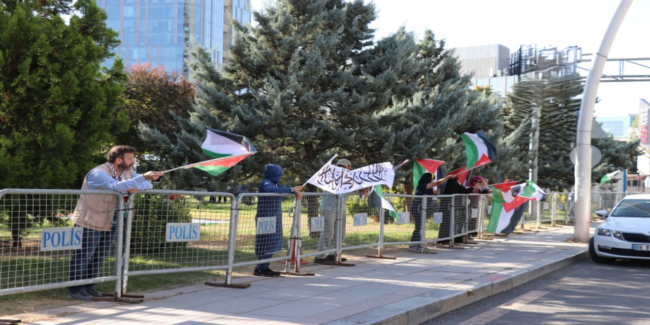 ABD Büyükelçiliği önündeki Gazze nöbeti 21. gününde devam ediyor