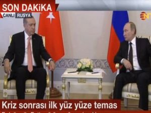 Erdoğan ve Putin görüşmesi başladı