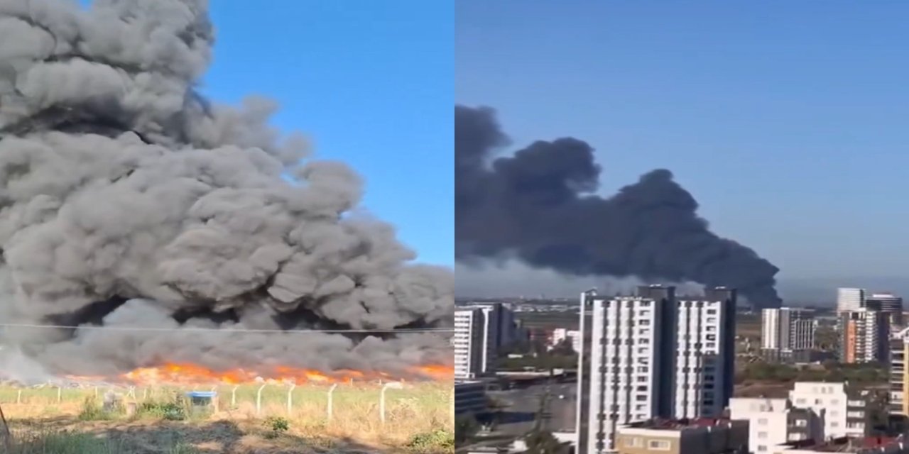 Adana'da geri dönüşüm fabrikasında yangın