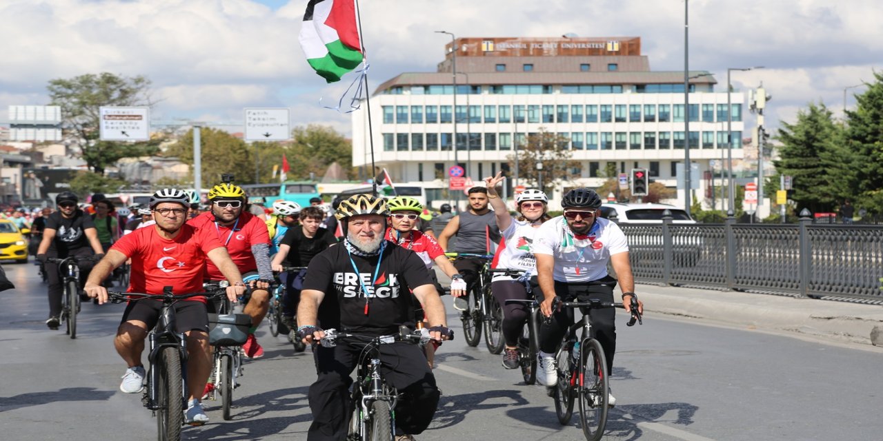 Pedallar Küresel Sumud Filosu'na destek için çevrildi