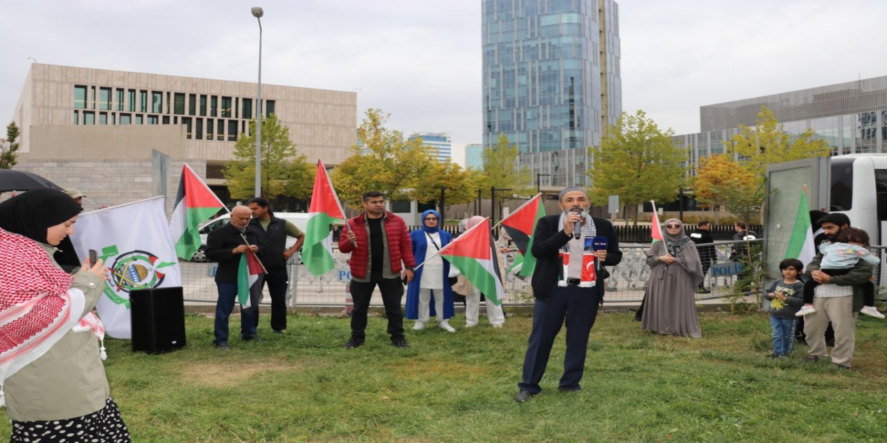 ABD elçiliği önündeki Gazze nöbetine Muhammed Emin Yıldırım'dan mesaj